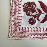 Einzelstück Boho Halstuch mit roten Blumen