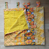 Einzelstück  1/2 Sari- Vorhang Gelb Orange 200 x 110 cm