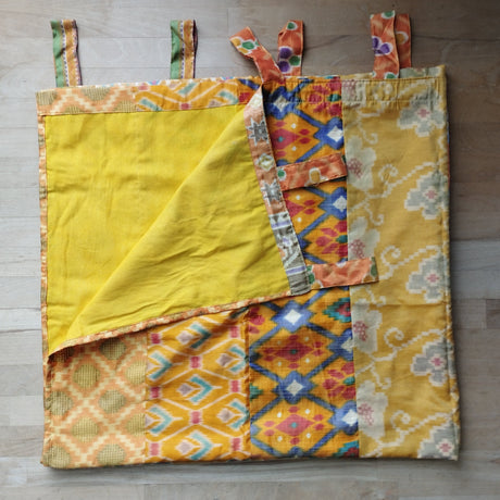 Einzelstück  1/2 Sari- Vorhang Gelb Orange 200 x 110 cm