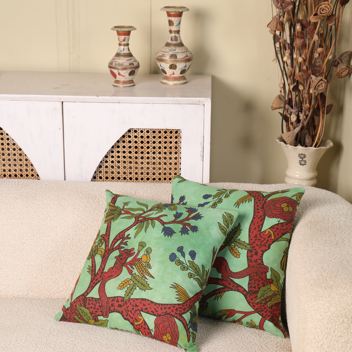 Kissen Lebensbaum Grün | 40x40 cm 2 St.