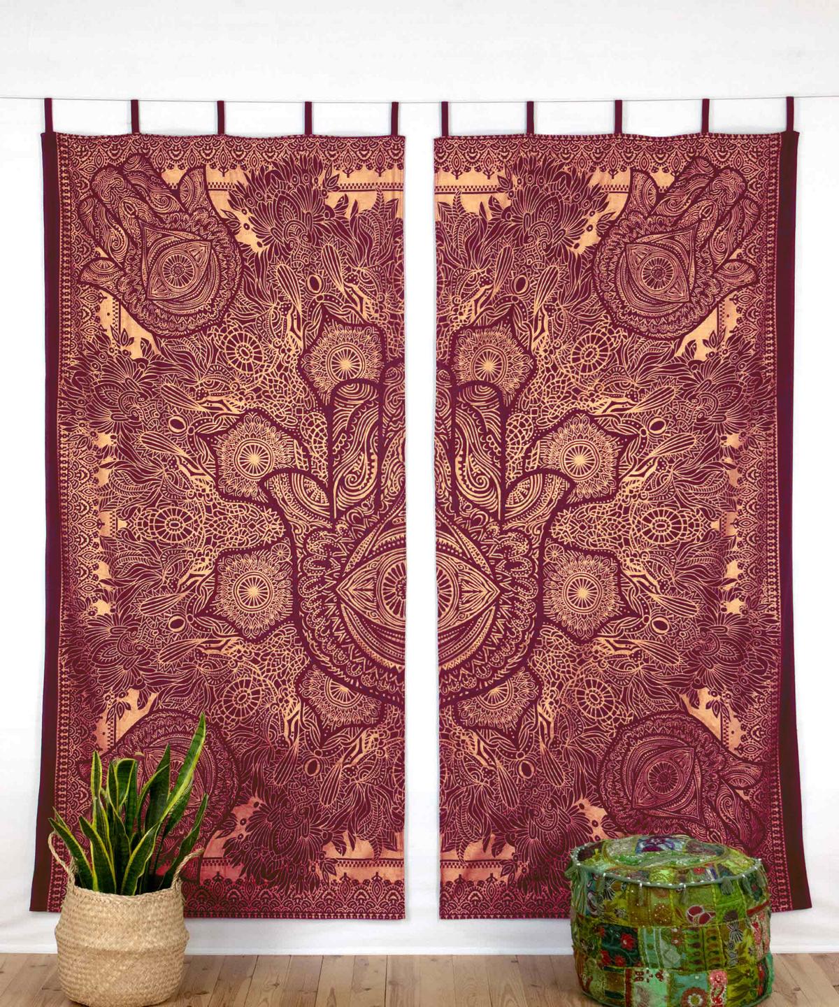 Elegant Wein & Gold Vorhang-Quaste – 38 Cm Lang, 76 Cm Ausgebreitet, Für Gardinen & Drapierungen