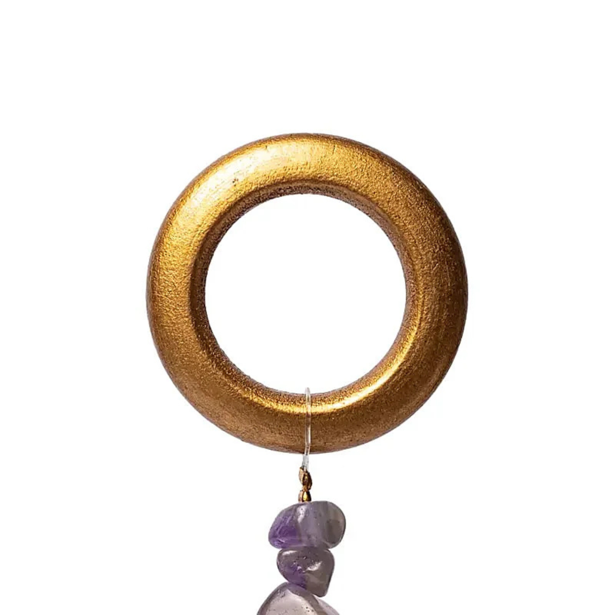 Sonnenfänger Lotus aus Holz mit Amethyst