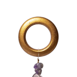 Sonnenfänger Lotus aus Holz mit Amethyst