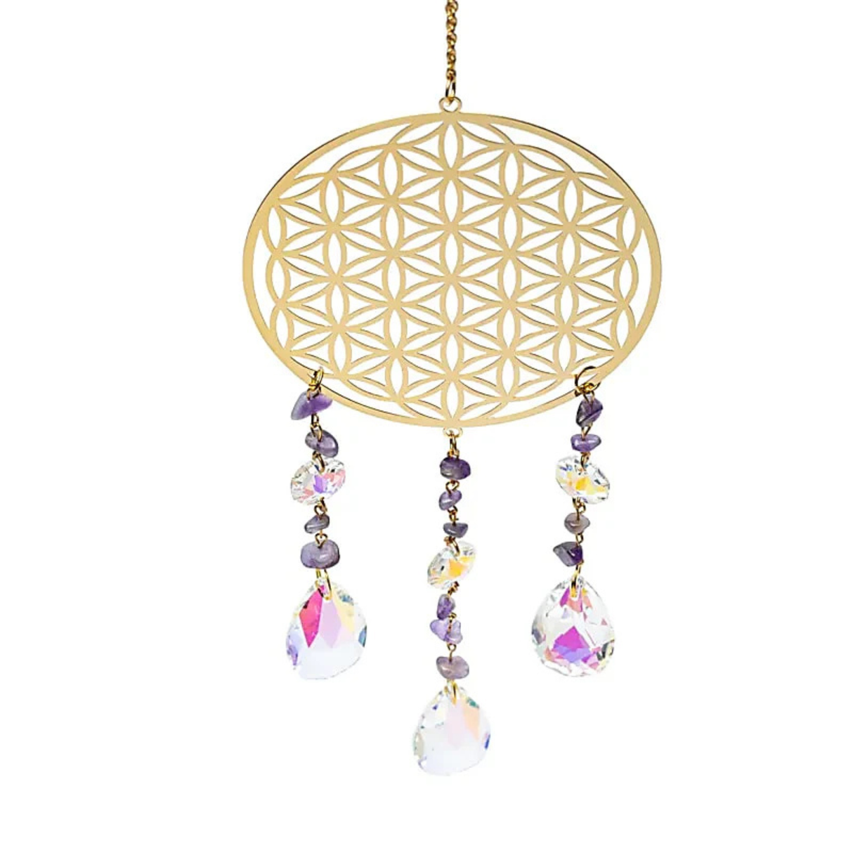Sonnenfänger Blume des Lebens Amethyst