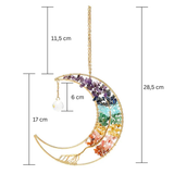 Sonnenfänger Mond & Lebensbaum mit Chakra-Steinen