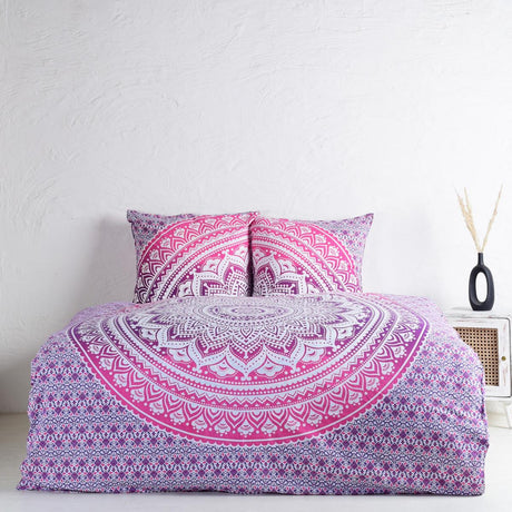 Bettwäsche Ombre Mandala lila rosa