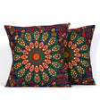 Mandala Kissen Set in blau, orange und grün