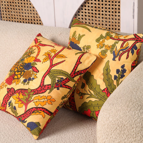 Kissen Lebensbaum Orange | 40x40 cm 2 St.