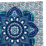 Zwei Kissenhüllen mit Lotusblüte in blau - 2x 40x40 cm aus 100% Baumwolle