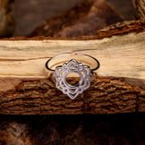 Kronen Chakra Ring aus 925er Silber, Größenverstellbar