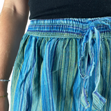 Kurze Hippie Hose Fischerstoff Stil türkis Unisex alternative Mode aus Nepal Hippiestyle fair gehandelt von Karmandala