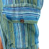 Kurze Hippie Hose Fischerstoff Stil türkis Unisex alternative Mode aus Nepal Hippiestyle fair gehandelt von Karmandala