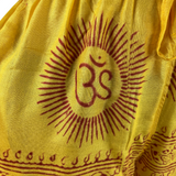 Kurze Sommerhose Ram Nami Gelb - leichte Shorts Unisex alternative Hippie Mode für Yoga und Meditation fair gehandelt