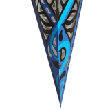 Papierstern Mandala Blau Schwarz