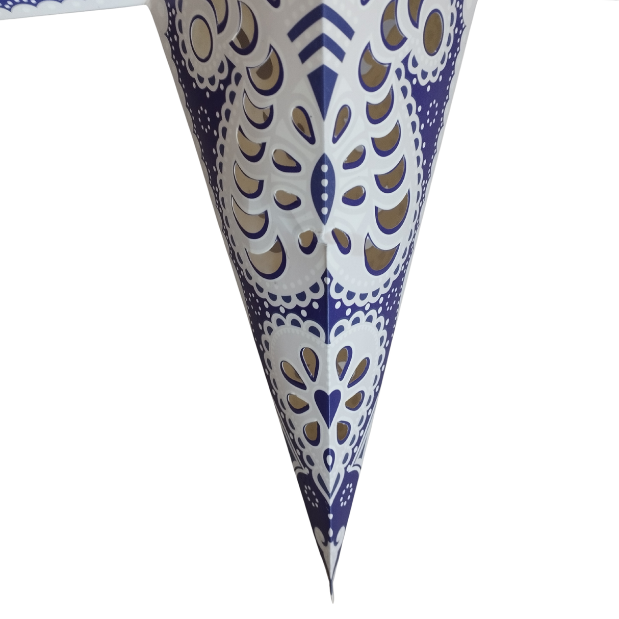 Papierstern Mandala Blau Weiß
