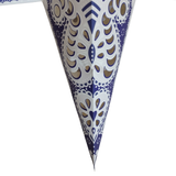 Papierstern Mandala Blau Weiß