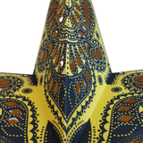 Papierstern Mandala Gelb Schwarz
