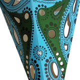 Papierstern Mandala Grün Türkis