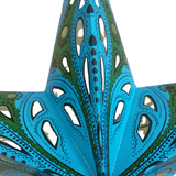 Papierstern Mandala Grün Blau
