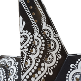 Papierstern Mandala Schwarz Weiß