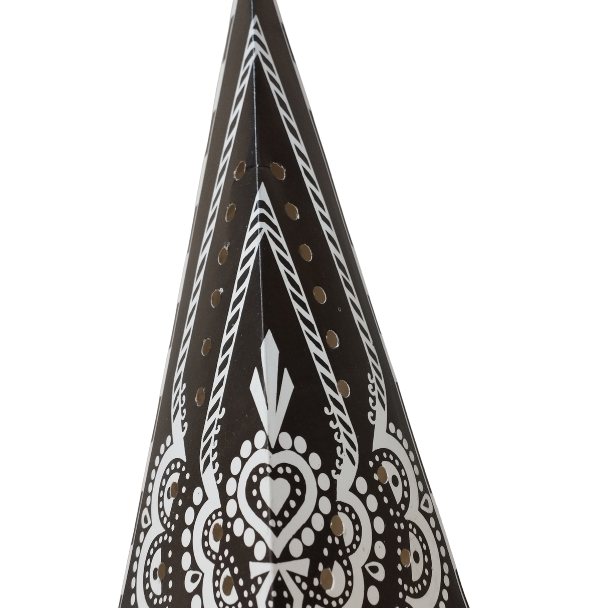 Papierstern Mandala Schwarz Weiß