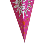 Papierstern Sonne & Mond Pink Weiß