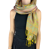 Pashmina Schal Gelb - weicher Schal aus Baumwolle