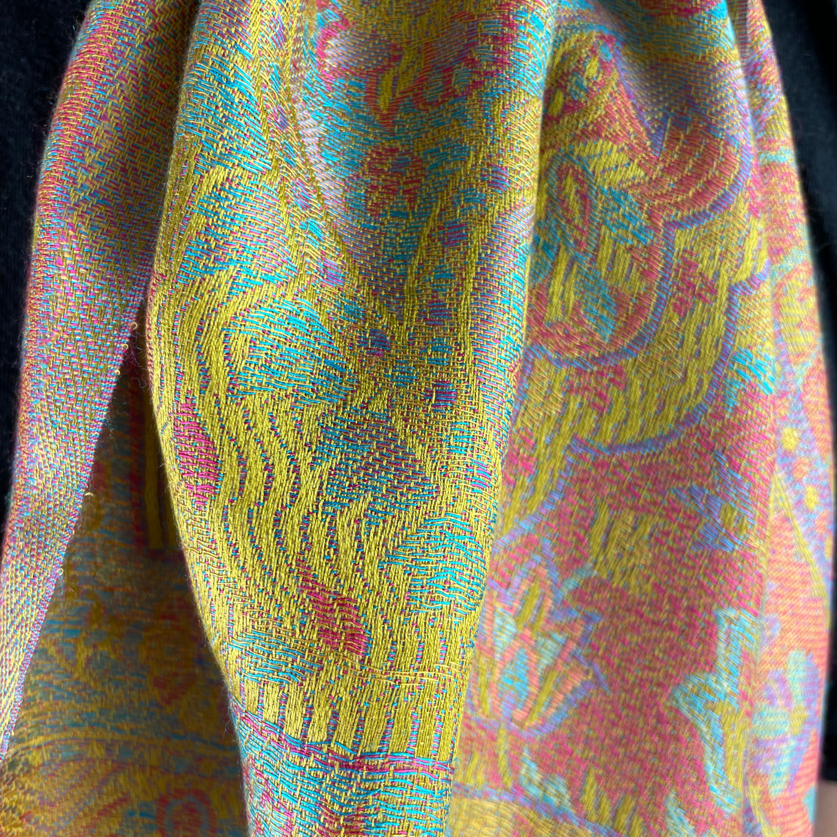 Pashmina Schal Gelb - weicher Schal aus Baumwolle