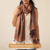 Pashmina Schal Kupfer mit Paisley Muster