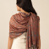 Pashmina Schal Kupfer mit Paisley Muster