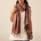 Pashmina Schal Kupfer mit Paisley Muster