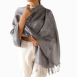 Pashmina Schal Silber - weicher Schal aus Baumwolle