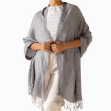 Pashmina Schal Silber - weicher Schal aus Baumwolle