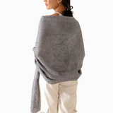 Pashmina Schal Silber - weicher Schal aus Baumwolle