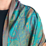 Pashmina Schal Türkis - weicher Schal aus Baumwolle