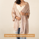 Pashmina Schal Creme mit Paisley Muster