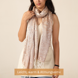 Pashmina Schal Creme mit Paisley Muster