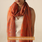 Pashmina-Schal Orange mit Paisley-Muster