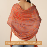 Pashmina-Schal Orange mit Paisley-Muster