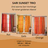 Sari Sunset Trio: 3 Warme Vorhänge im Set