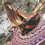 Rundes Mandala Tuch Ombre rosa lila