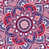 Rundes Mandala Tuch Lotus Blüte rosa lila