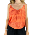 Leichtes Sommertop in Orange mit spirituellem Muster