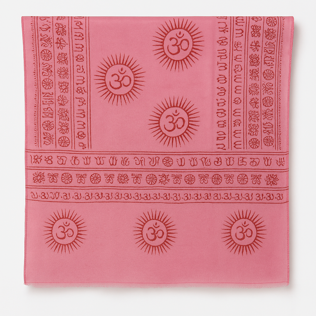 Ram_Nami_Tibetischer_Gebetsschal_rosa_rot_aus_weicher_Viskose_von_Karmandala