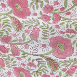 Sarong Rosa Blumen Muster – dünnes Strandtuch aus Baumwolle im Boho Stil