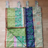 1/2 Sari- Vorhang Grün Blau 250 x 110 cm