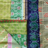 1/2 Sari- Vorhang Grün Blau 250 x 110 cm