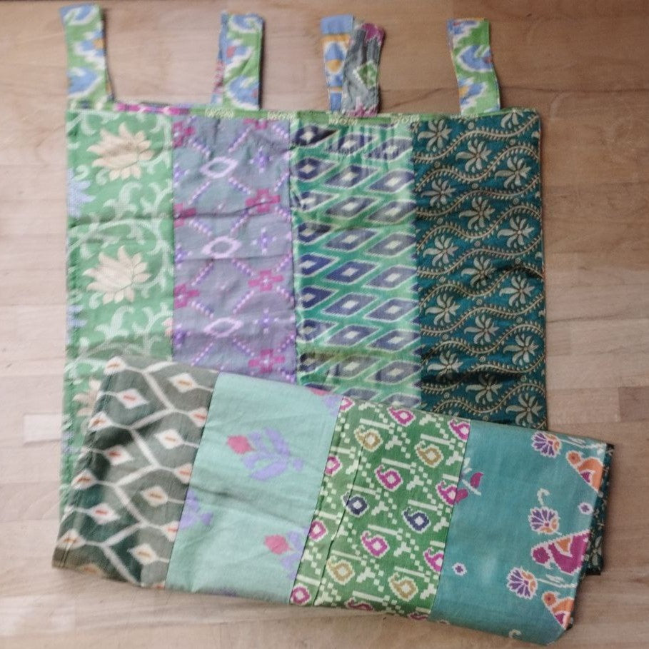 1/2 Sari- Vorhang Grün 250 x 110 cm