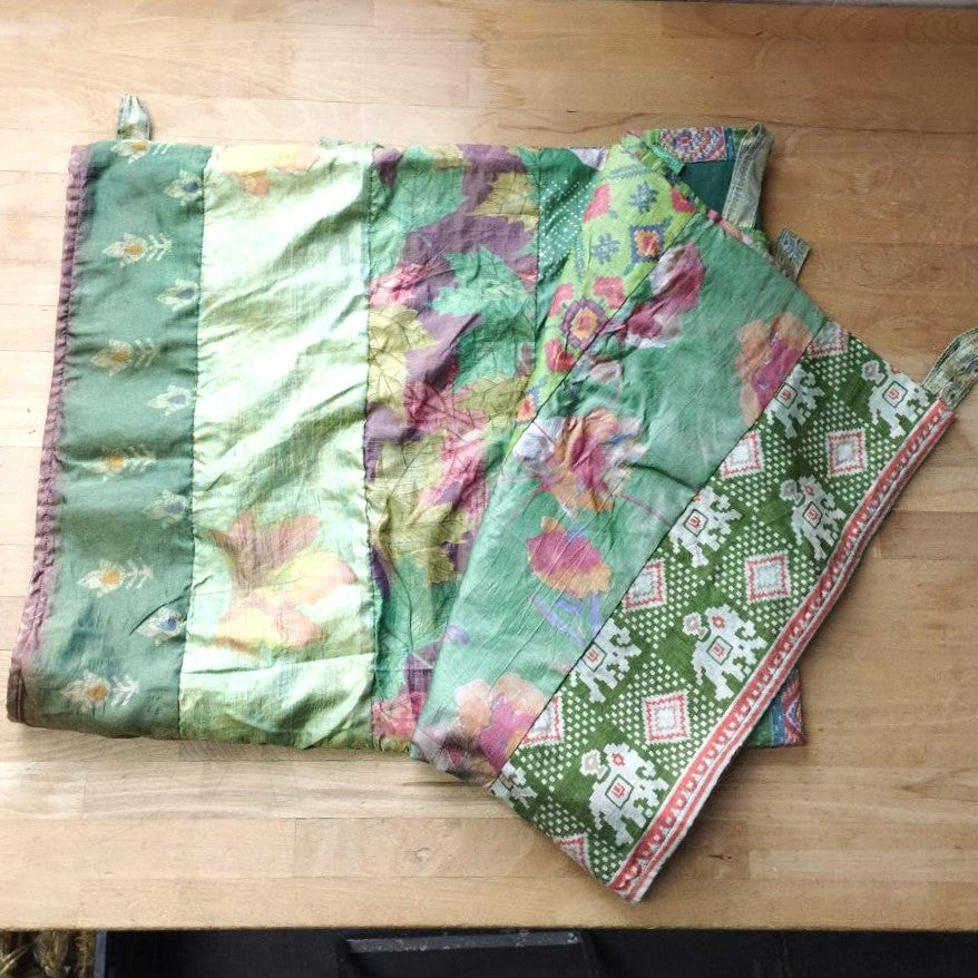 1/2 Sari- Vorhang Grün 200 x 110 cm