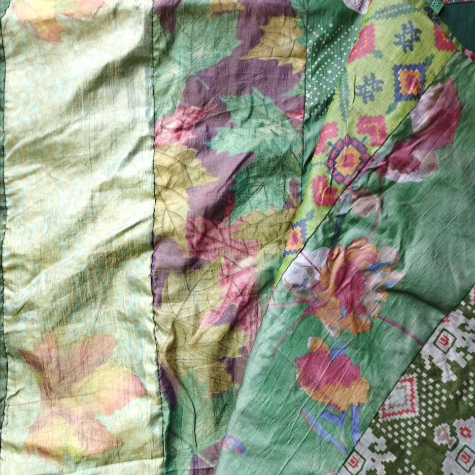 1/2 Sari- Vorhang Grün 200 x 110 cm